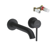 Змішувач для раковини Kludi Bozz настінний одноважільний чорний матовий 382453976S