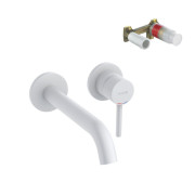 Змішувач для раковини Kludi Bozz настінний одноважільний білий матовий 382455376S