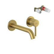 Змішувач для раковини Kludi Bozz настінний одноважільний брошуроване золото PVD 38245N076S