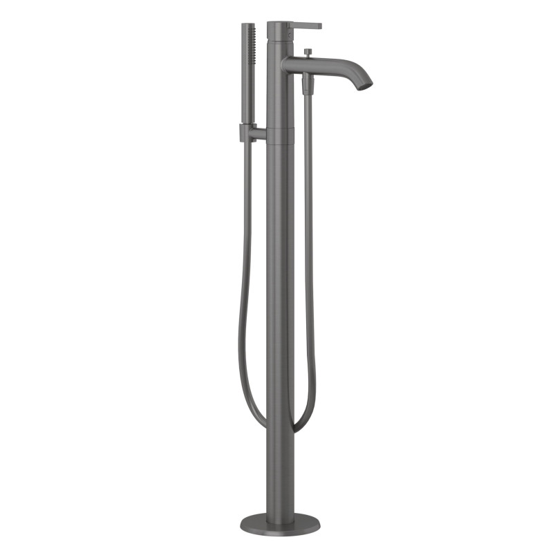 Смеситель для ванной Kludi Nova Fonte напольный с душевым гарнитуром оружейная сталь PVD 38590N215