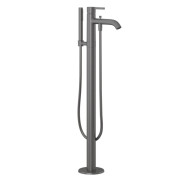 Смеситель для ванной Kludi Nova Fonte напольный с душевым гарнитуром оружейная сталь PVD 38590N215