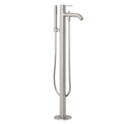 Смеситель для ванной Kludi Nova Fonte напольный с душевым гарнитуром брашированный никель PVD 38590N515