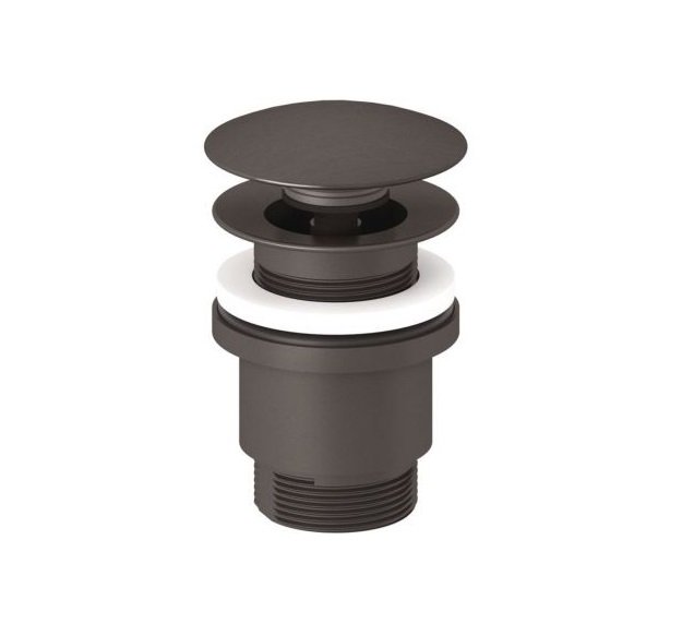 Донный клапан для раковины Kludi Push-Open оружейная сталь PVD 10426N200