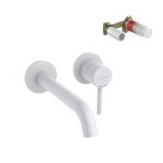 Змішувач для раковини Kludi Bozz настінний одноважільний білий матовий 382455376S