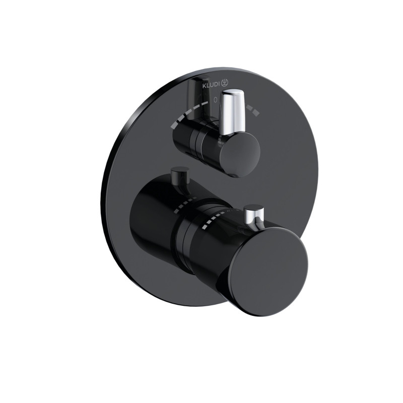 Термостат для душу Kludi Balance вбудований одновентильний чорний матовий/хром 528108775