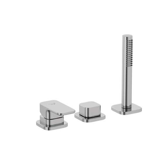 Змішувач на борт ванни Kludi Renon з душовим гарнітуром хром 424470575
