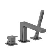 Смеситель на борт ванны Kludi Decus с душевым гарнитуром оружейная сталь PVD 54448N275