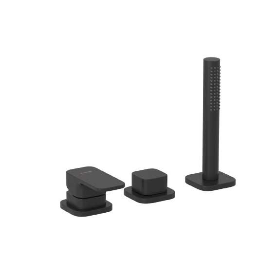 Змішувач на борт ванни Kludi Renon із душовим гарнітуром чорний матовий 424473975