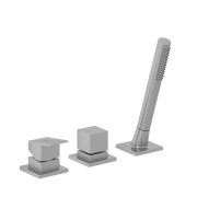 Змішувач на борт ванни Kludi Decus із душовим гарнітуром брошурований нікель PVD 54447N575