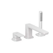 Смеситель на борт ванны Kludi Renon с душевым гарнитуром белый матовый 424485375