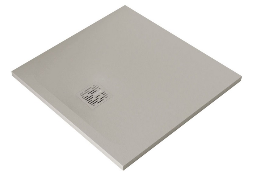 Душовий піддон Kludi Terra 80х80 см композит сіро-бежевий матовий 08DW09O2