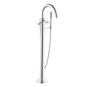 Смеситель для ванной Kludi Nova Fonte напольный с душевым гарнитуром хром 205900520