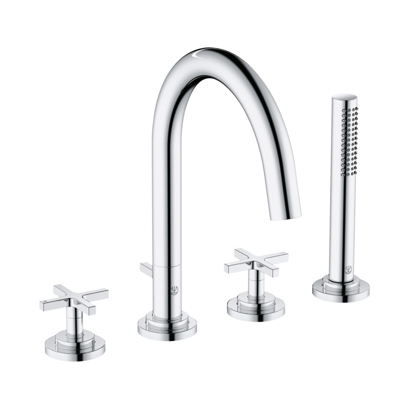 Змішувач на борт ванни Kludi Nova Fonte з душовим гарнітуром хром 204250520