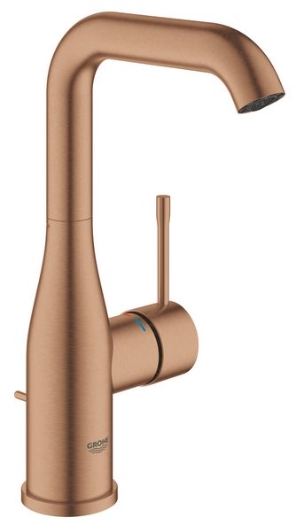 Змішувач для раковини Grohe Essence L-Size із донним клапаном теплий захід сонця матовий 24174DL1