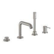 Змішувач на борт ванни Grohe Essence із душовим гарнітуром суперсталь 25251DC1
