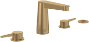 Смеситель на борт ванны Villeroy & Boch Conum на 4 отверстия матовое золото TVT12700200076