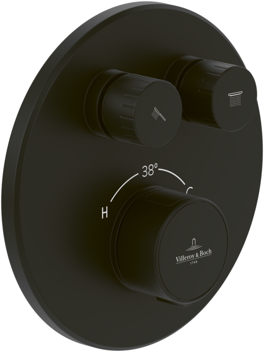 Термостат для душа Villeroy & Boch Universal Taps & Fittings встраиваемый черный матовый TVS000040000K5