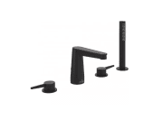 Змішувач на борт ванни Villeroy & Boch Conum на 4 отвори матовий чорний TVT127002000K5