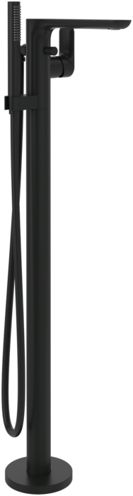 Змішувач для ванної кімнати Villeroy & Boch Universal Taps & Fittings підлоговий з душовим гарнітуром матовий чорний TVT000503000K5