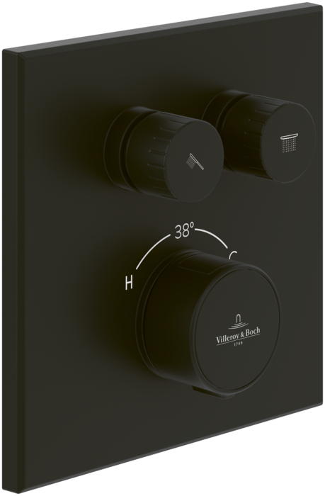Термостат для душу Villeroy & Boch Universal Taps & Fittings матовий чорний TVS000041000K5