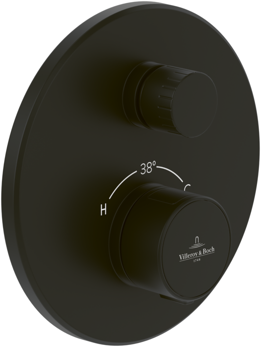 Термостат для душу Villeroy & Boch Universal Taps & Fittings матовий чорний TVS000038000K5