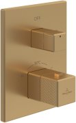 Термостат для душу Villeroy & Boch Mettlach вбудований матове золото TVT12600100076