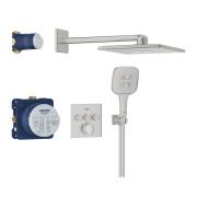 Душева система прихованого монтажу Grohe Grohtherm SmartControl із Rainshower SmartActive 310 Cube суперсталь 34864DC0