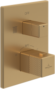 Термостат для душу Villeroy & Boch Mettlach вбудований матове золото TVS12600300076