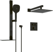 Душевая система скрытого монтажа Villeroy & Boch Universal Taps & Fittings с термостатом матовый черный TVZ000102000K5