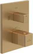 Термостат для душа Villeroy & Boch Mettlach встраиваемый матовое золото TVS12600300076