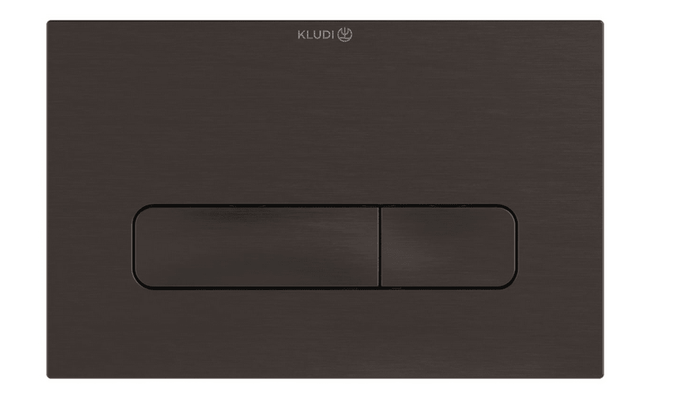 Кнопка смыва для унитаза Kludi Unifix двойной смыв пластик оружейная сталь PVD 30PP01N2