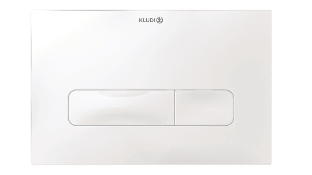 Кнопка смыва для унитаза Kludi Unifix двойной смыв пластик белый 30PP0143