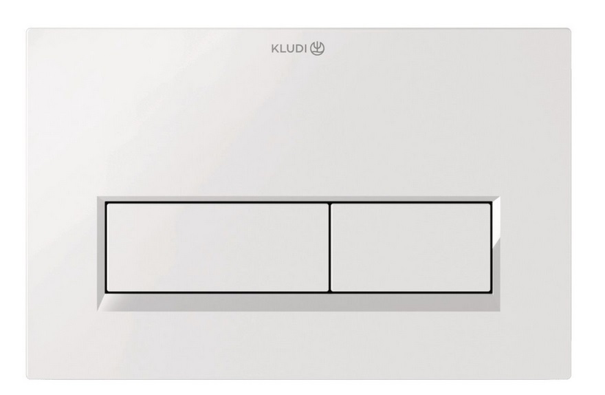 Кнопка смыва для унитаза Kludi Unifix двойной смыв пластик белый 32PP0143