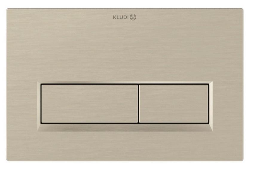 Кнопка смыва для унитаза Kludi Unifix двойной смыв пластик никель брашированный PVD 32PP01N5