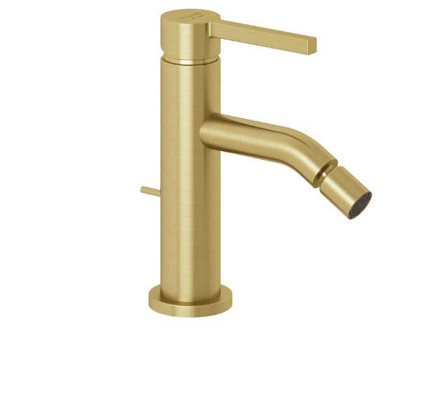 Змішувач для біде Kludi Nova Fonte з донним клапаном золото брашоване PVD 20216N015