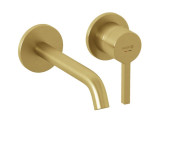 Змішувач для раковини Kludi Nova Fonte настінний брашоване золото PVD 20244N015