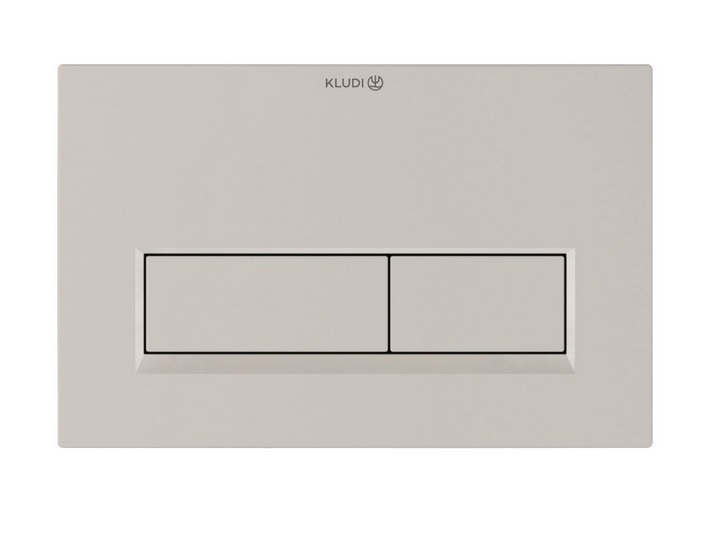 Кнопка смыва для унитаза Kludi Unifix двойной смыв пластик серо-бежевый матовый 32PP01O2