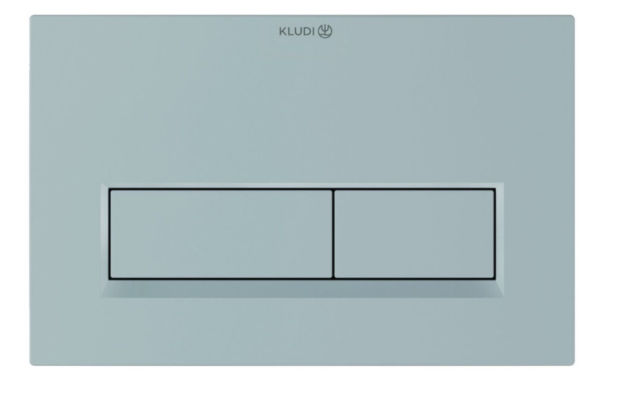 Кнопка смыва для унитаза Kludi Unifix двойной смыв пластик голубой матовый 32PP01O4