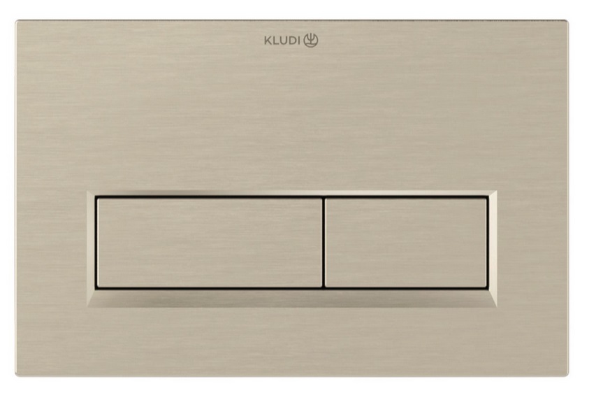 Кнопка змиву для унітазу Kludi Unifix подвійний змив пластик нікель брашований PVD 32PP01N5