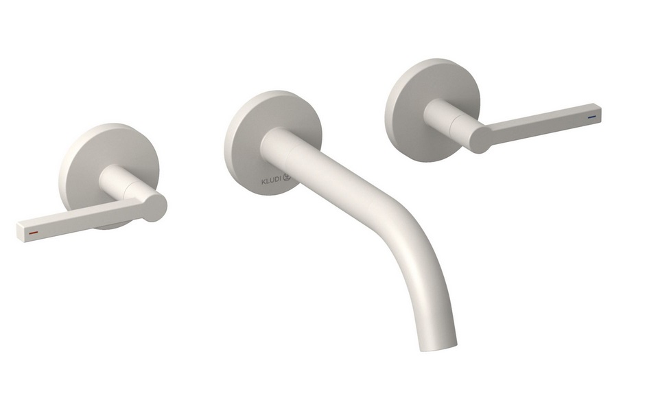Смеситель для раковины Kludi Nova Fonte настенный серо-бежевый матовый 20144O215