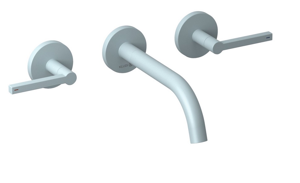 Змішувач для раковини Kludi Nova Fonte настінний блакитний матовий 20144O415