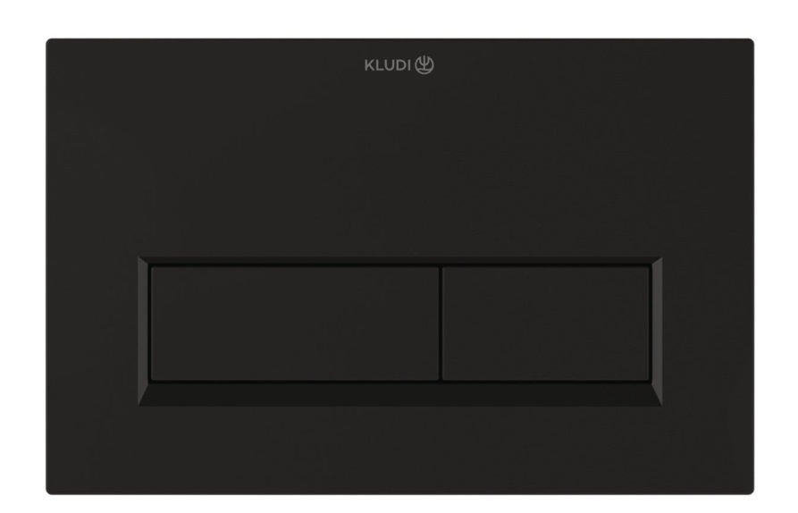 Кнопка змиву для унітазу Kludi Unifix подвійний змив пластик чорний матовий 32PP0139