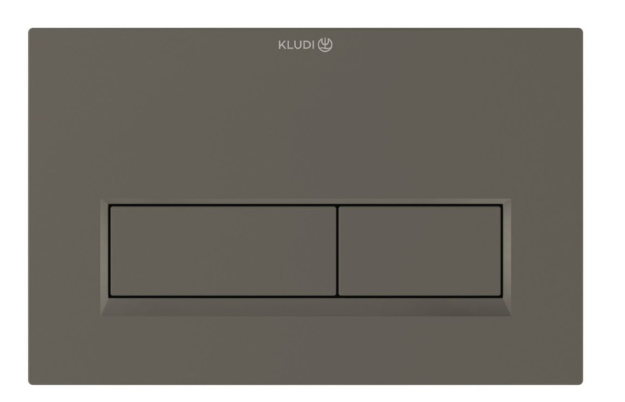 Кнопка змиву для унітазу Kludi Unifix подвійний змив пластик сірий матовий 32PP01O1