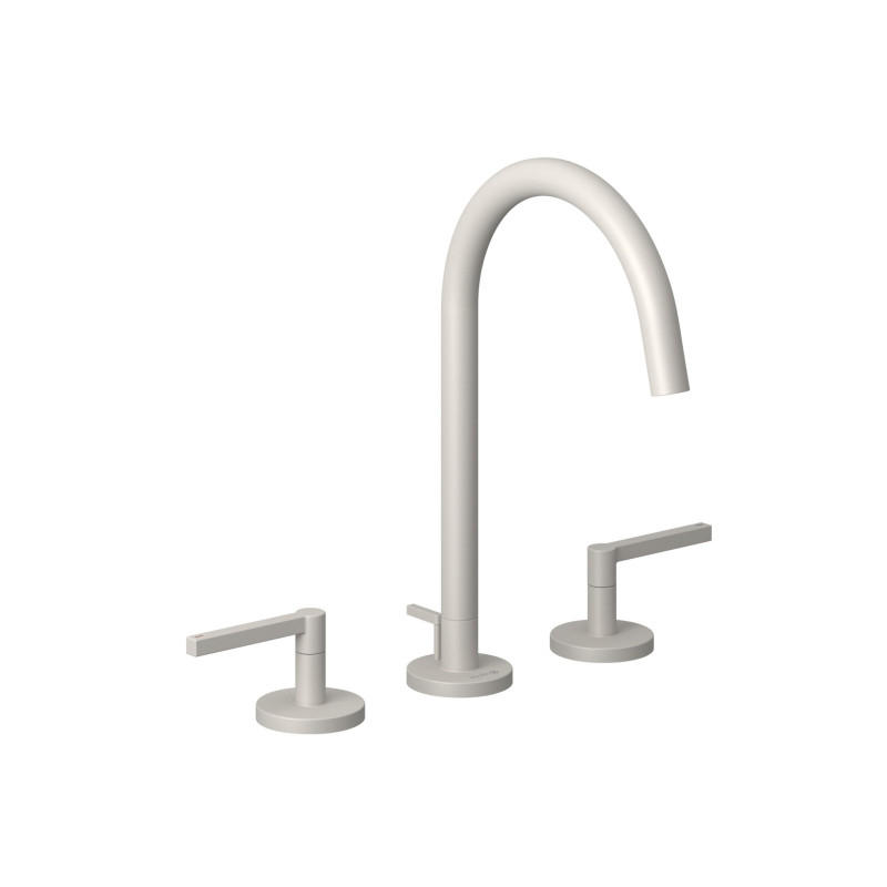 Смеситель для раковины Kludi Nova Fonte на 3 отверстия серо-бежевый матовый 20143O215