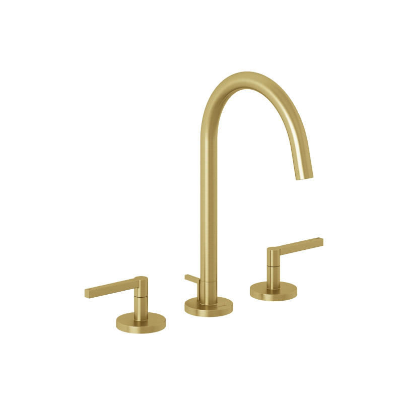 Смеситель для раковины Kludi Nova Fonte на 3 отверстия брашированное золото PVD 20143N015