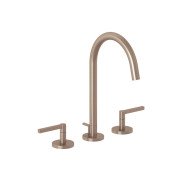 Смеситель для раковины Kludi Nova Fonte на 3 отверстия брашированная бронза PVD 20143N115