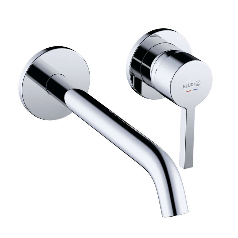 Смеситель для раковины Kludi Nova Fonte настенный однорычажный хром 202450515