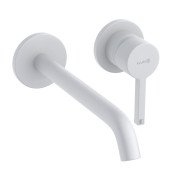 Смеситель для раковины Kludi Nova Fonte настенный однорычажный белый матовый 202455315