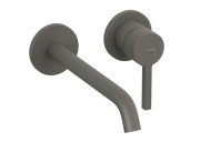 Смеситель для раковины Kludi Nova Fonte настенный однорычажный серый матовый 20245O115