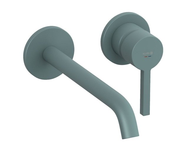 Смеситель для раковины Kludi Nova Fonte настенный однорычажный морской матовый 20245O315
